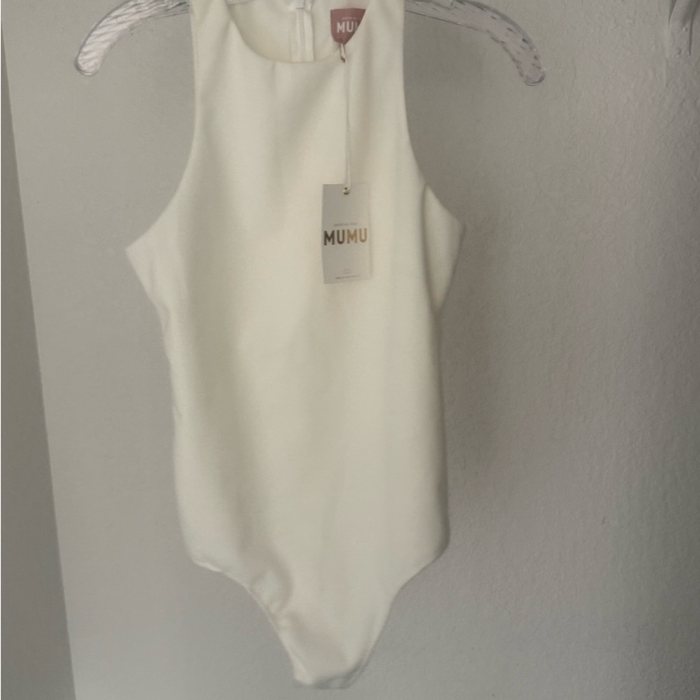 NWT Show Me Your MuMu White Bodysuit — Size S
